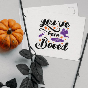 Cartão Postal Você Foi Vaiado Tipografia de Fantasma de Hallowee