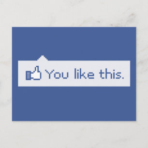 Cartão Postal Você Gosta Deste Facebook Engraçado