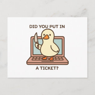 Cartão Postal Você Inseriu Um Bilhete? Pato