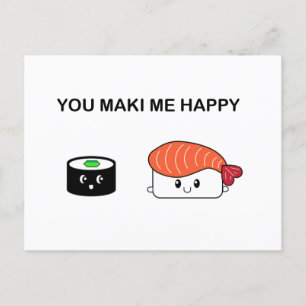Cartão Postal Você me faz feliz suziethesushi