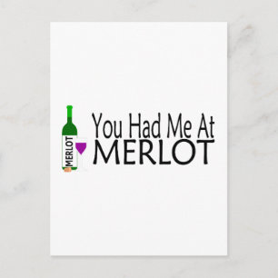 Cartão Postal Você Me Teve No Merlot Wine