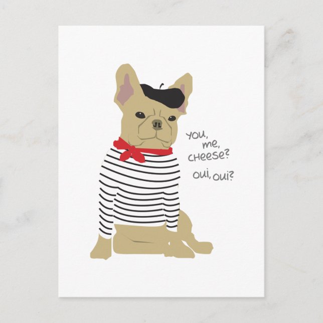 Cartão Postal Você, mim, queijo? (Frente)