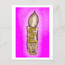 Cartão Postal Você não está sozinho citação de amizade que ama P