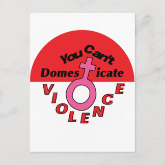 Cartão Postal Você não pode Domesticar a Violência - Design femi