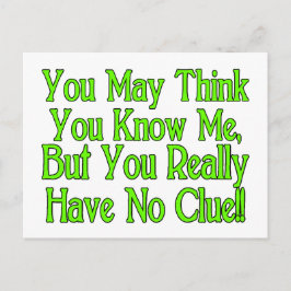 Cartão Postal Você Não Tem Ideia