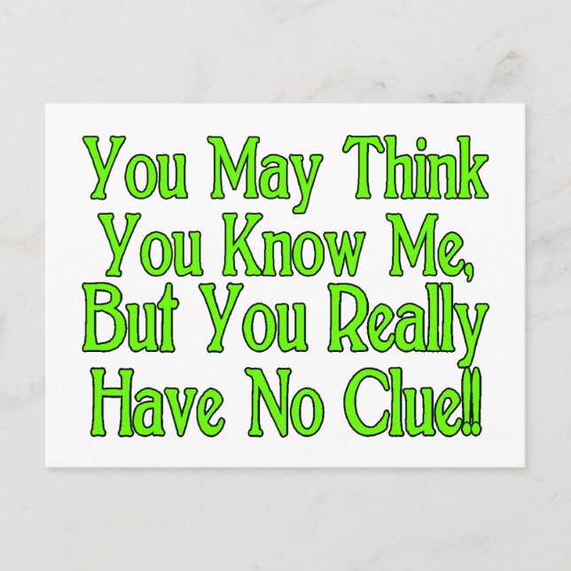 Cartão Postal Você Não Tem Ideia (Frente)
