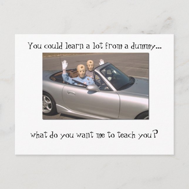 Cartão Postal Você pode aprender muito com um idiota (Frente)