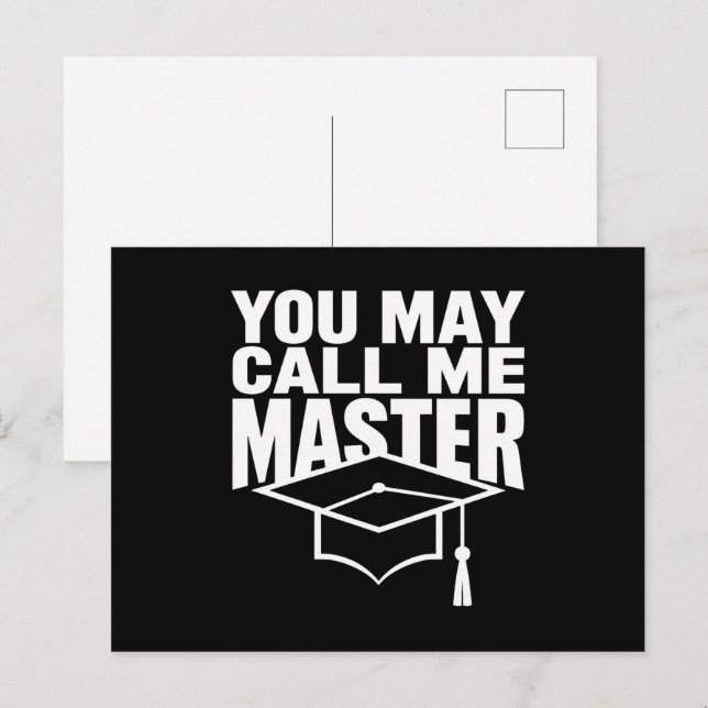 Cartão Postal Você Pode Me Chamar De Formando De Mestrado 2024 (Frente/Verso)