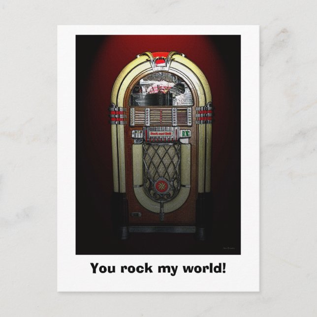 Cartão Postal Você Rock My World Postcard (Frente)