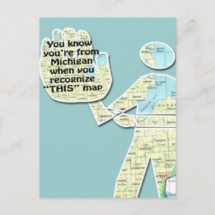Cartão Postal Você sabe que é de Michigan quando você reconhece