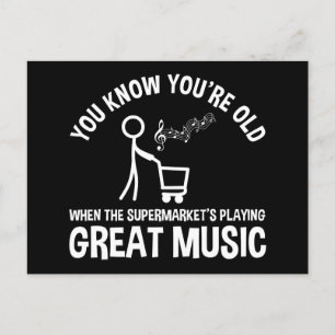 Cartão Postal Você Sabe que Está Velho Citação Divertida