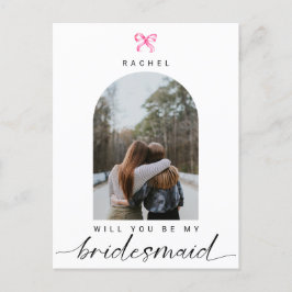 Cartão Postal Você será meu Arco de Bridesmaid Coquette Modern?