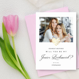 Cartão Postal Você Será Meu Coração Branca Júnior Da Bridesmaid?