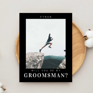 Cartão Postal Você será meu Padrinho de casamento Mínimo Foto Mo