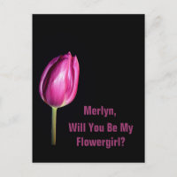 Você Será Minha Dama de Flores Tulipas Rosa Casame