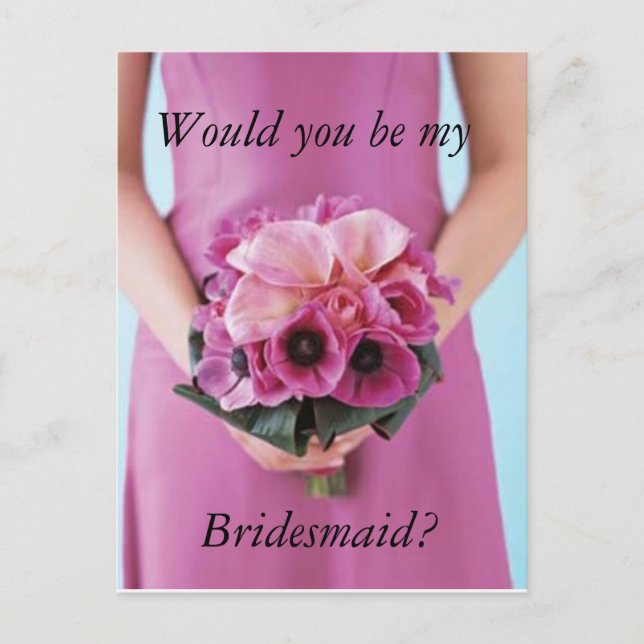 Cartão Postal Você seria minha dama de Bridesmaid? (Frente)