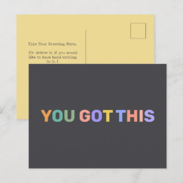 Cartão Postal Você Tem Esta Cota Inspirativa Moderna Personaliza