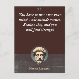 Cartão Postal Você tem poder sobre sua mente, não eventos extern