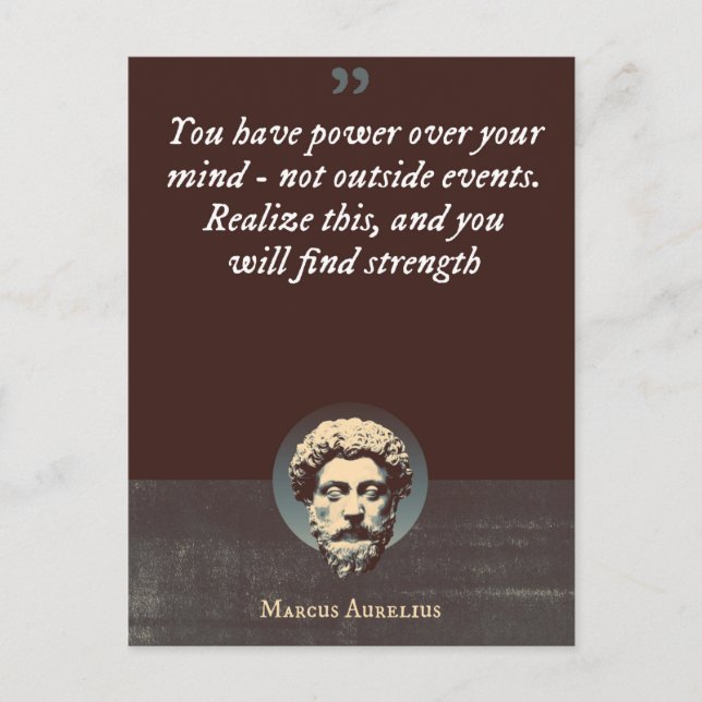 Cartão Postal Você tem poder sobre sua mente, não eventos extern (Frente)