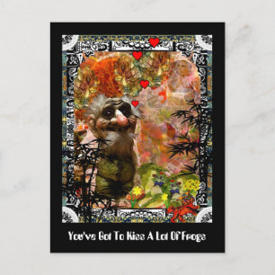 Cartão Postal Você tem que beijar muitas Sapos