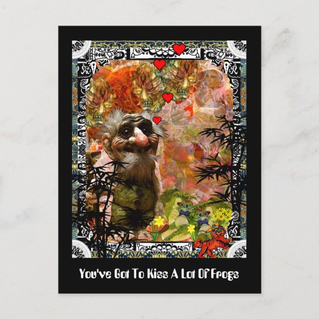 Cartão Postal Você tem que beijar muitas Sapos (Frente)