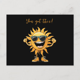 Cartão Postal Você tem um Sol engraçado com óculos escuros