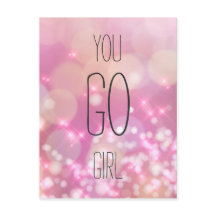 Você Vai Garota - Citação Inspiradora Faíscas Rosa