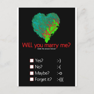 Cartão Postal Você vai me casado?