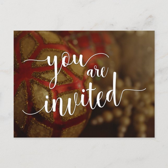 Cartão Postal Vocês São Festas De Natal Convidadas, Desortações (Frente)