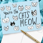 Cartão Postal VOCÊS SÃO OS Gatinhos Gafanhotos.<br><div class="desc">VOCÊ É O MEOW DO GATO! Adicione seu próprio texto ou use-o como arte de parede em um quadro ou preso a um corkboard. Seria divertido para um quarto infantil, como cartão postal de aniversário, ou para iluminar o dia de alguém! Você também pode escolher uma cor de fundo. Veja...</div>