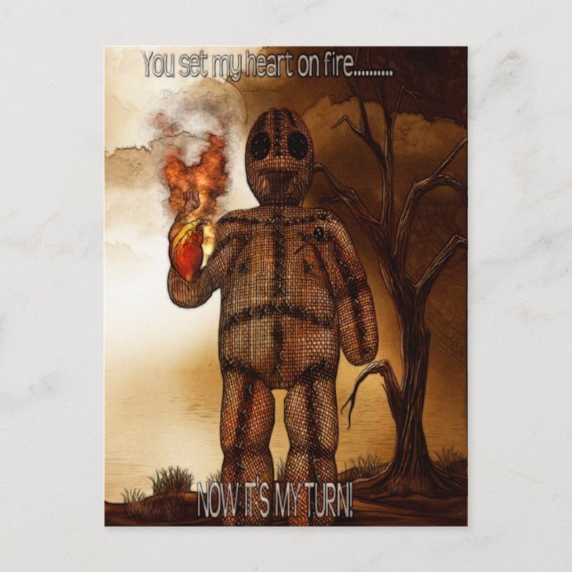 Cartão Postal Vodu 2 "Hearts Afire" FUNNY (Frente)