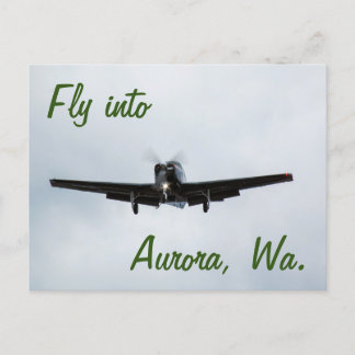 Cartão Postal Voe para Aurora, Washington