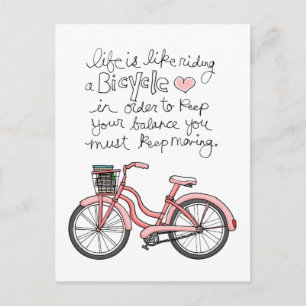 Cartão Postal vol25 vida é como andar de bicicleta