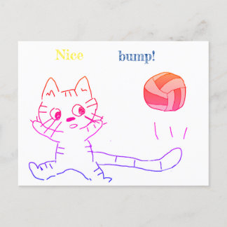 Cartão Postal volei gato card3