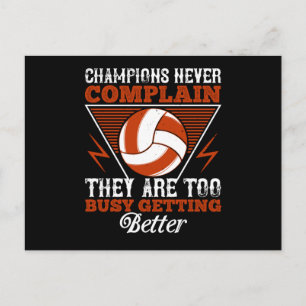 Cartão Postal Voleibol - Campeões Nunca Reclamam