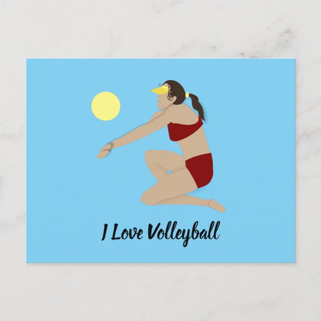 Cartão Postal Voleibol de praia (Frente)
