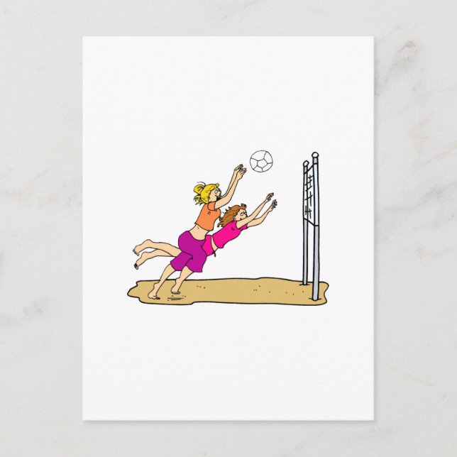 Cartão Postal Voleibol de praia (Frente)