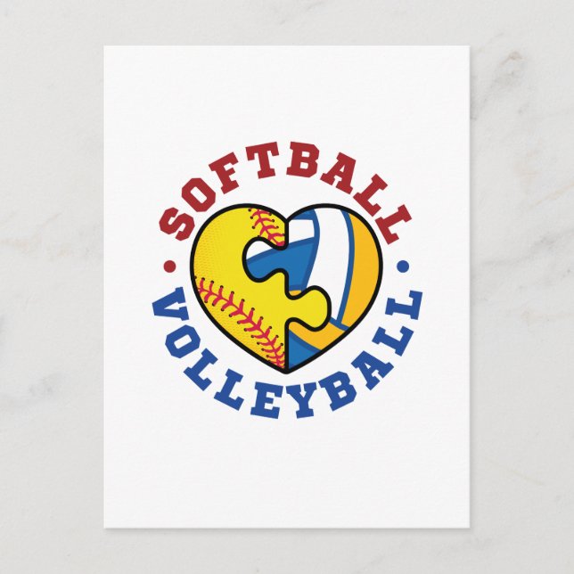 Cartão Postal Voleibol de Softball (Frente)