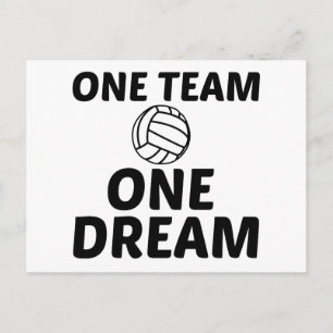 CARTÃO POSTAL VOLLEYBALL ONE TEAM ONE SREAM