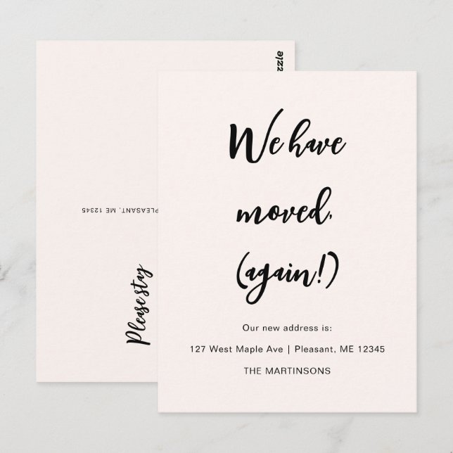 Cartão Postal Voltamos a nos movimentar de forma engraçada (Frente/Verso)