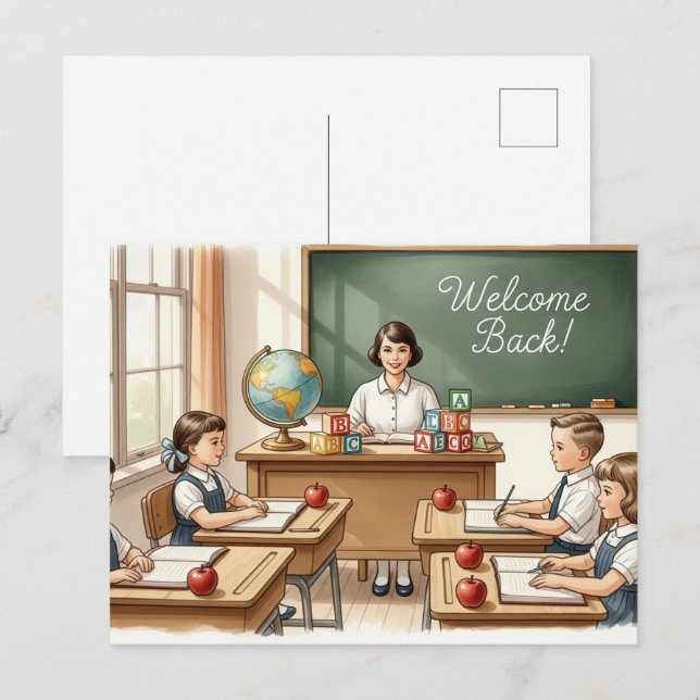 Cartão Postal Voltar para Amigos da Escola (Frente/Verso)