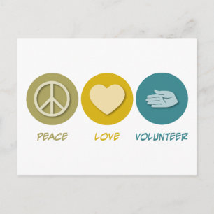 Cartão Postal Voluntário do Peace Love