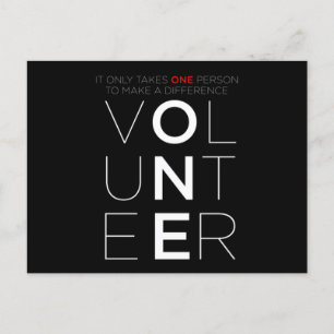 Cartão Postal Voluntário faz diferença em voluntário