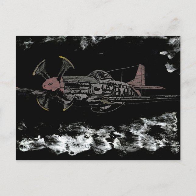 Cartão Postal Voo da Noite de Tuskegee (Frente)