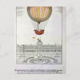 Cartão Postal Voo de Jacques Charles e Nicholas Robert