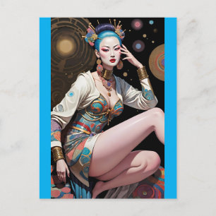 Cartão Postal Voo de Sonho Asiático - Ken Gage Art