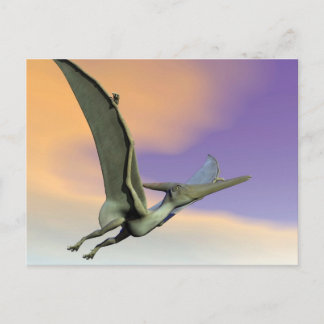 Cartão Postal Vôo do dinossauro de Pteranodon - 3D rendem