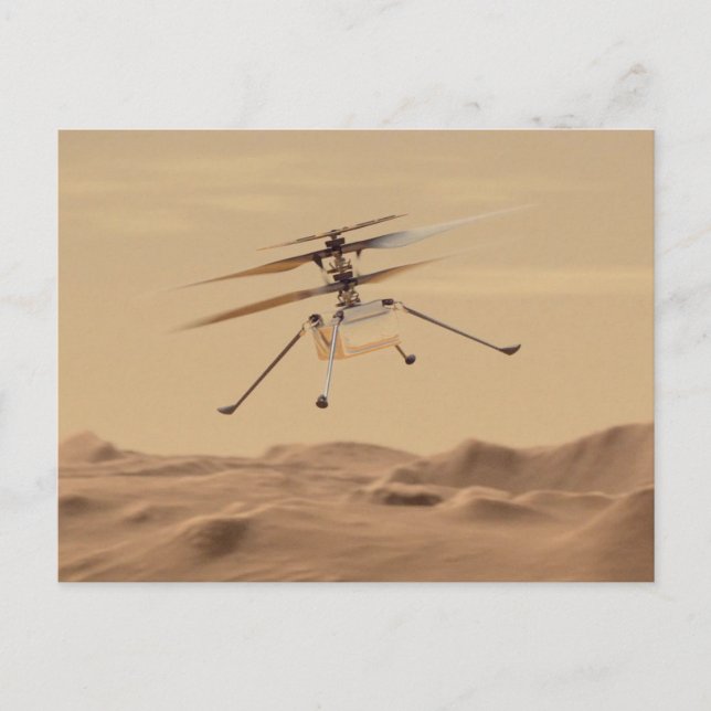 Cartão Postal Voo Mars Ingenuity Helicopter (Frente)