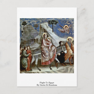 Cartão Postal Voo Para O Egito Por Giotto Di Bondone