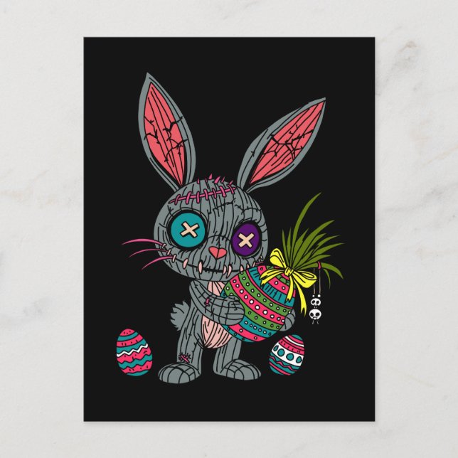 Cartão Postal Voodoo Páscoa Bunny (Frente)